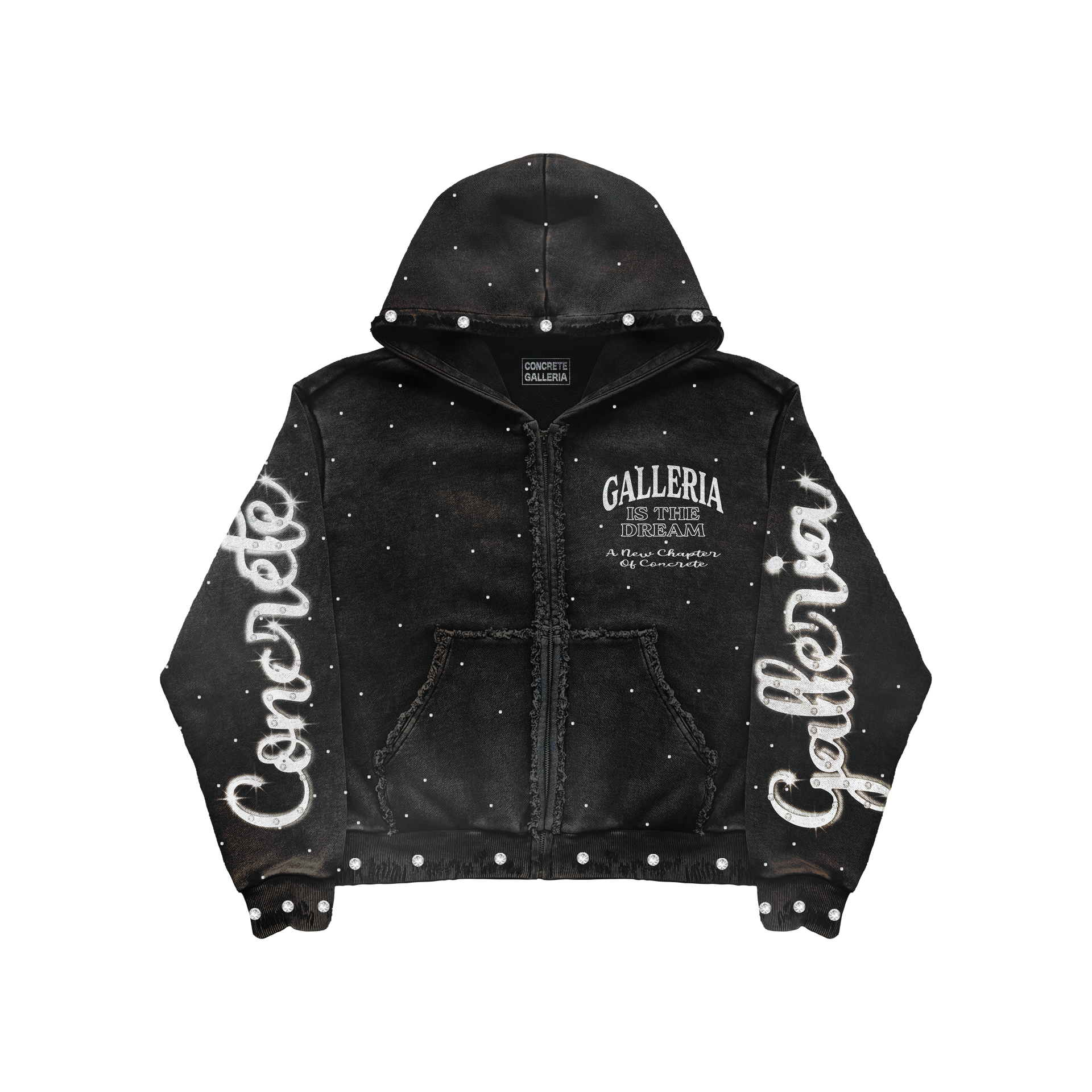 Black “Euphoria In Concrete” Zip Up